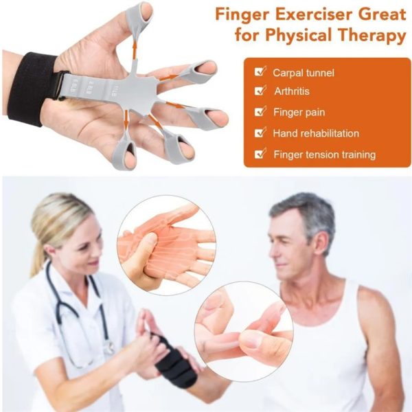 Silicone Finger Exercise Stretcher Rehabilitation Training - Image 7